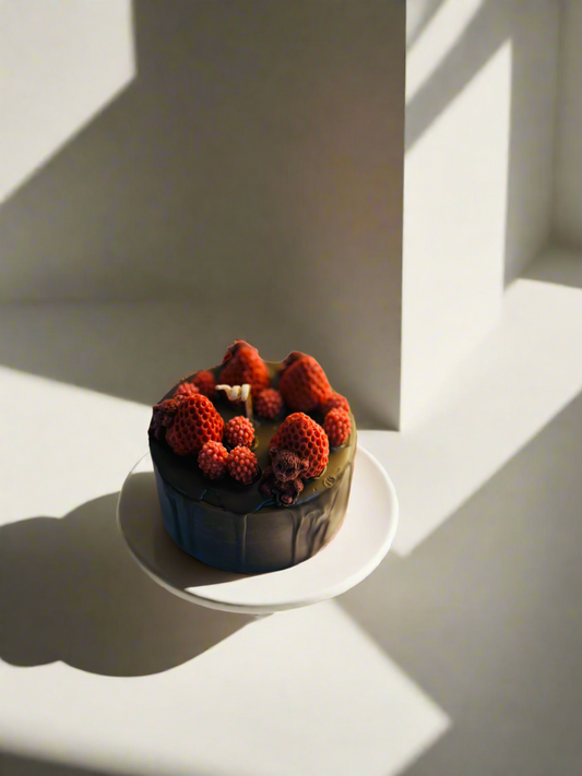 ChocoVanilla Cake Candle