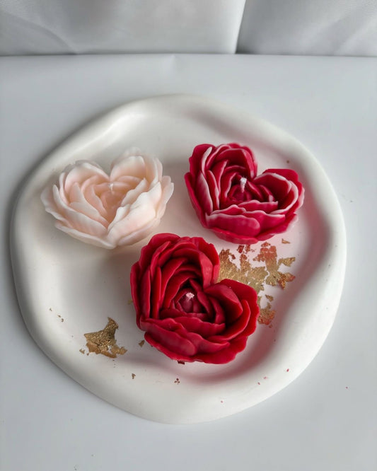 Rosette Candle- Pack of 3